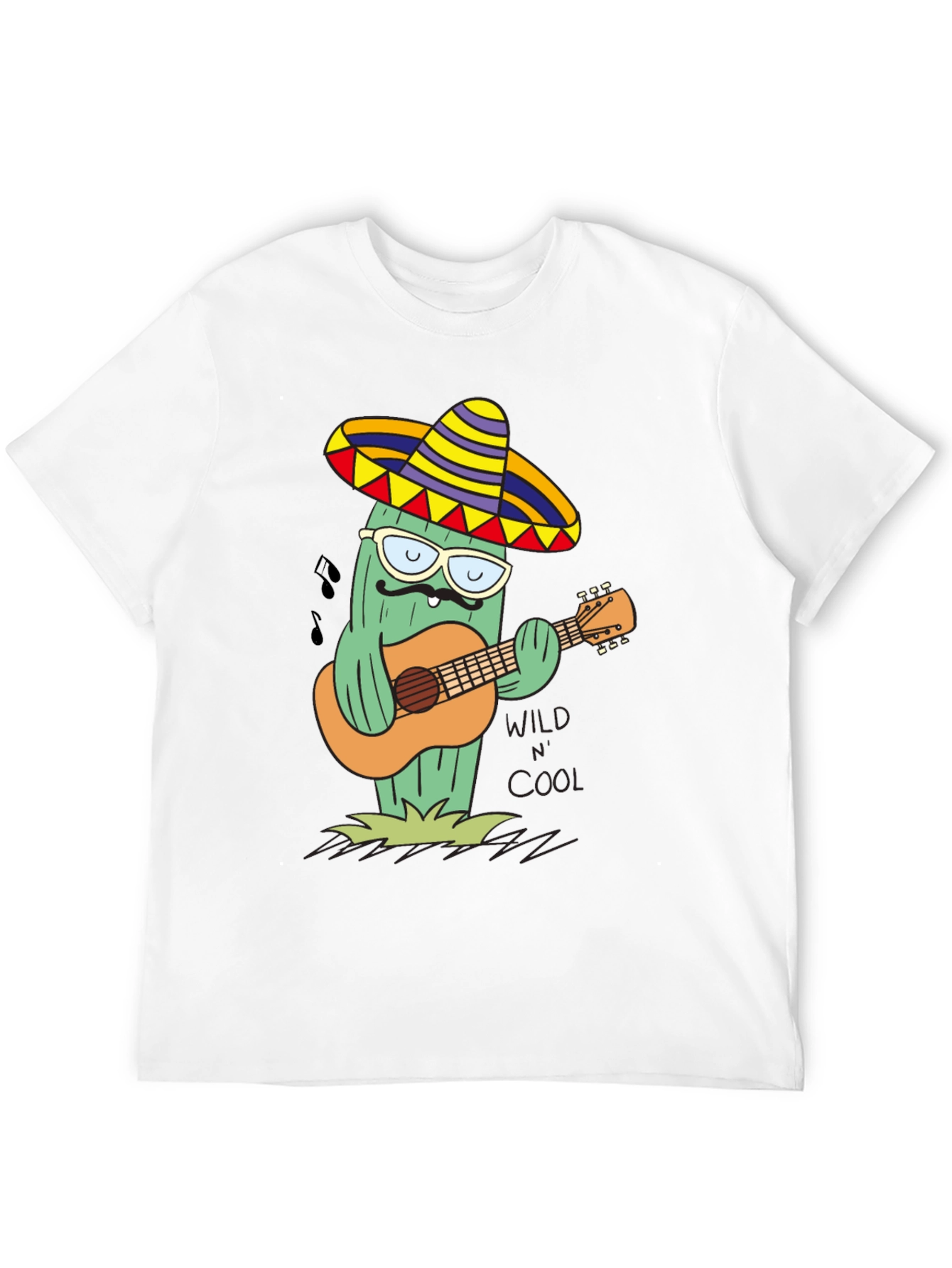 Cool Cactus Guitarist T-Shirt - Wild & Cool
