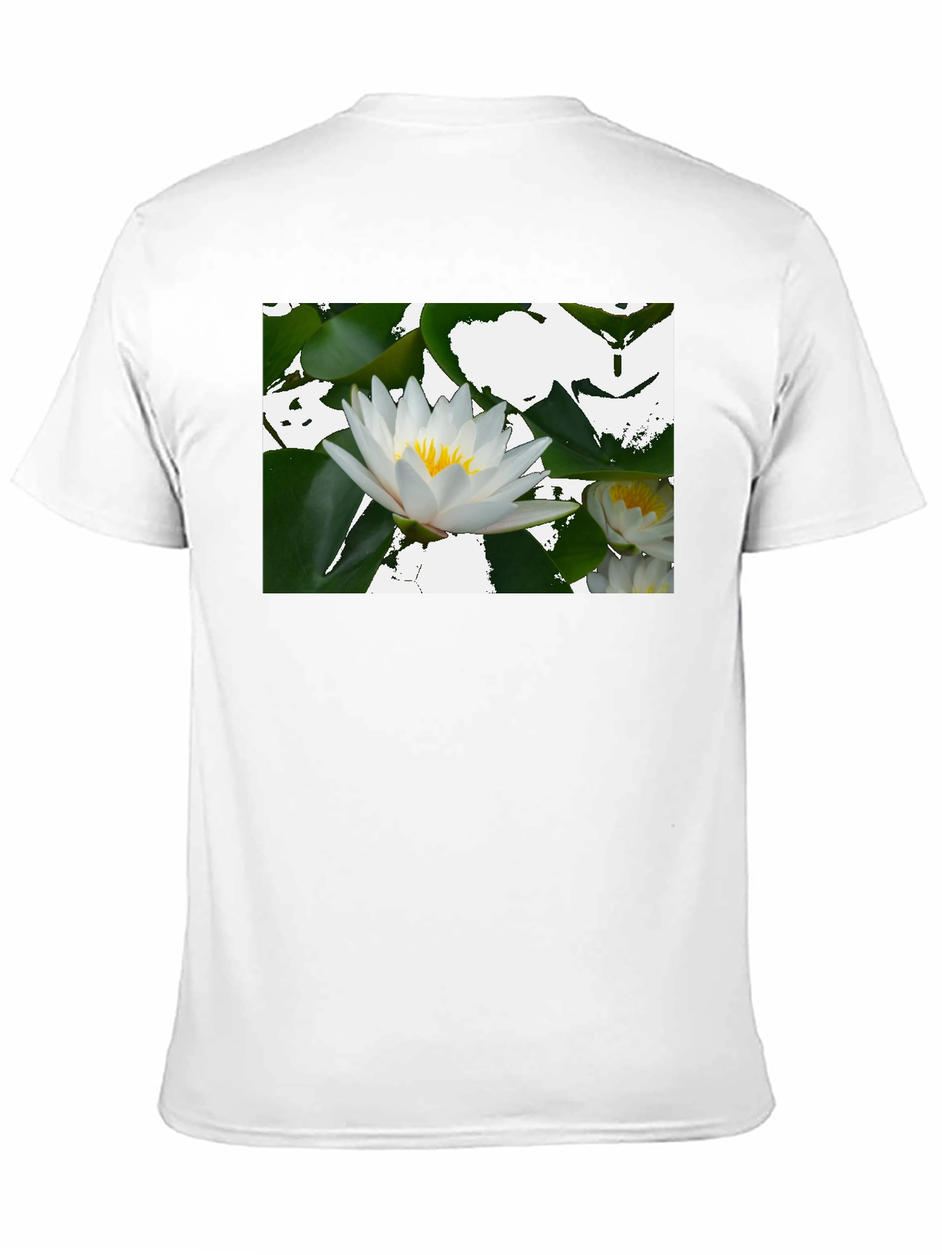 White Lotus Flower Graphic Tee