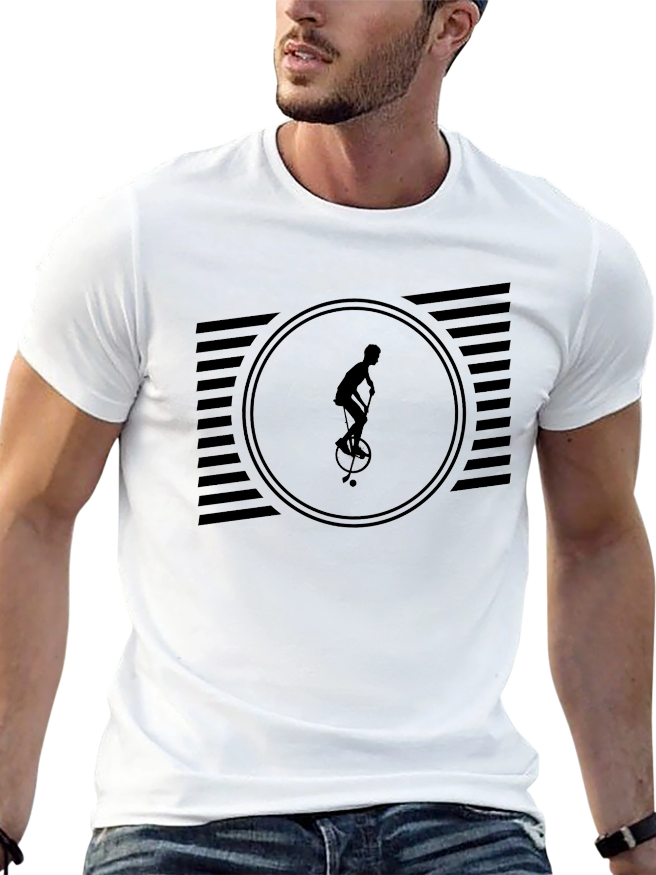 Unicycle Graphic Tee - Cool Black T-Shirt