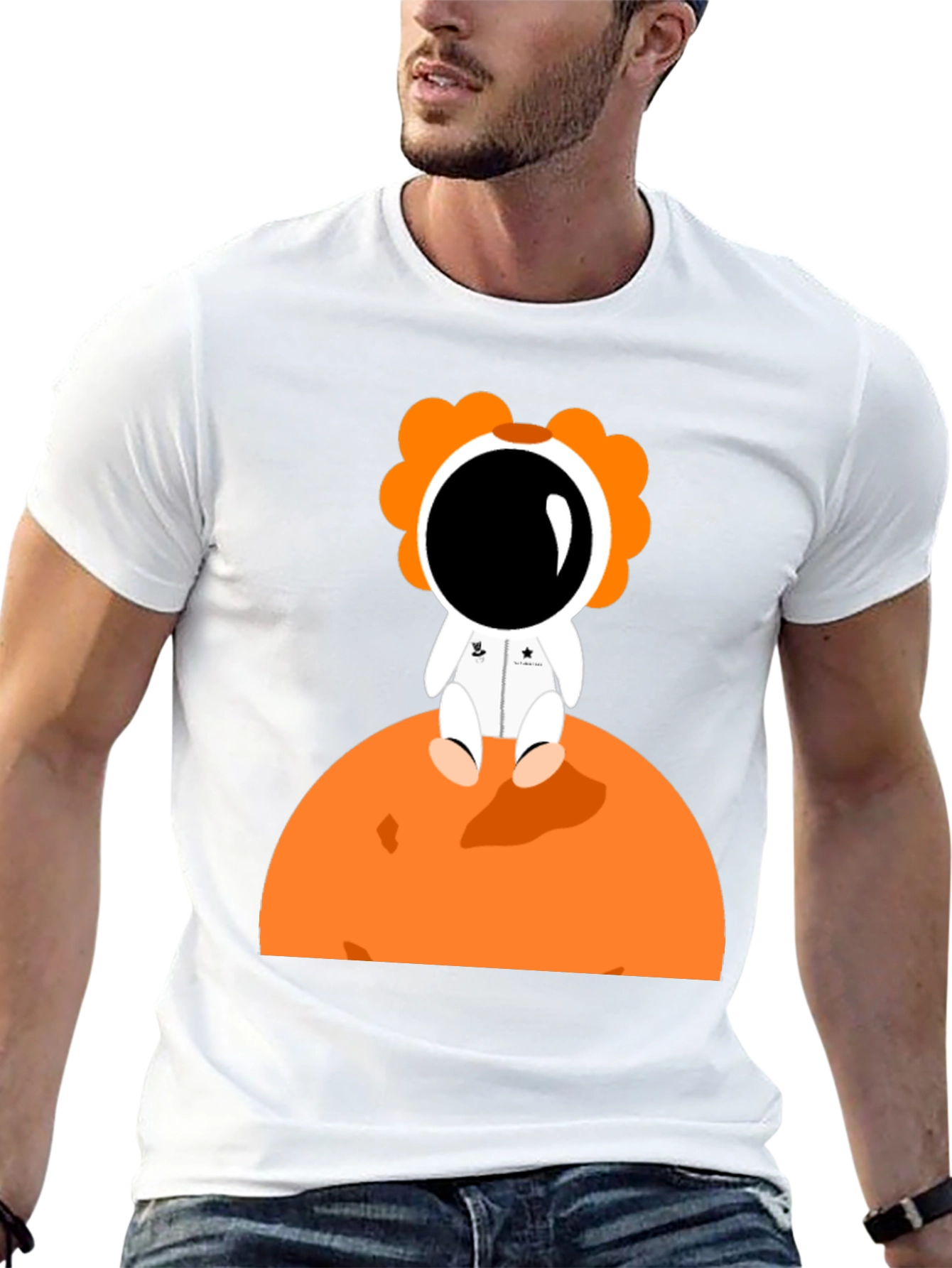 Astronaut Flower T-Shirt - Space Adventure Tee