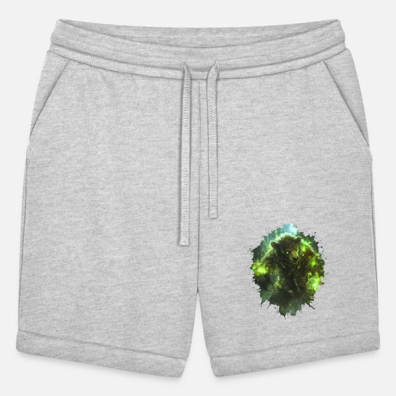 Magical Bear Warrior with Green Nature Energy