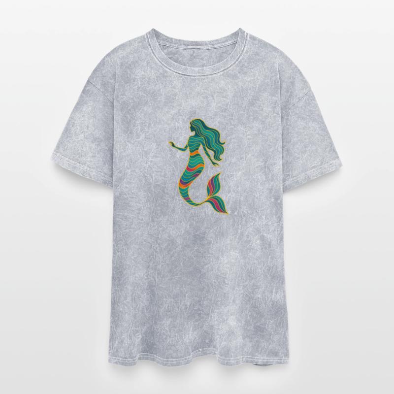 Mermaid Silhouette Made of Lines
