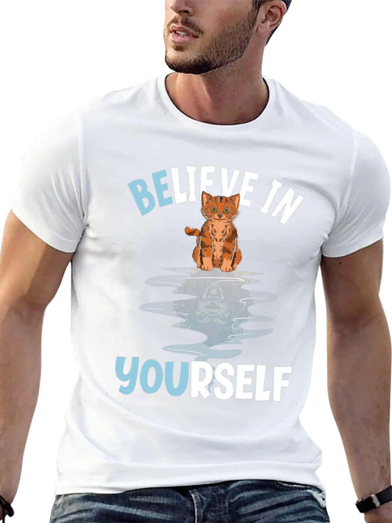 Believe In Yourself Cat Graphic Tee