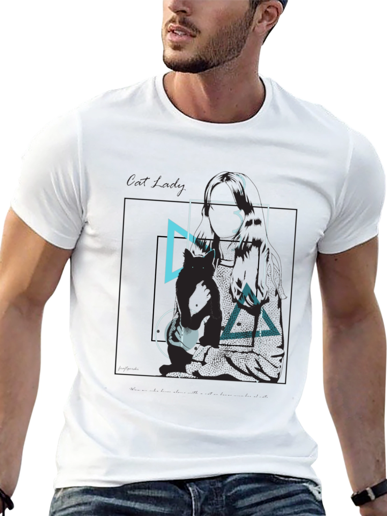 Abstract Graphic Black T-Shirt - Modern Streetwear