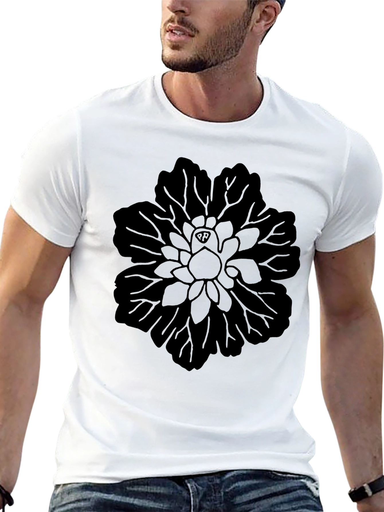 Black Floral Graphic Tee - Stylish Casual Wear
