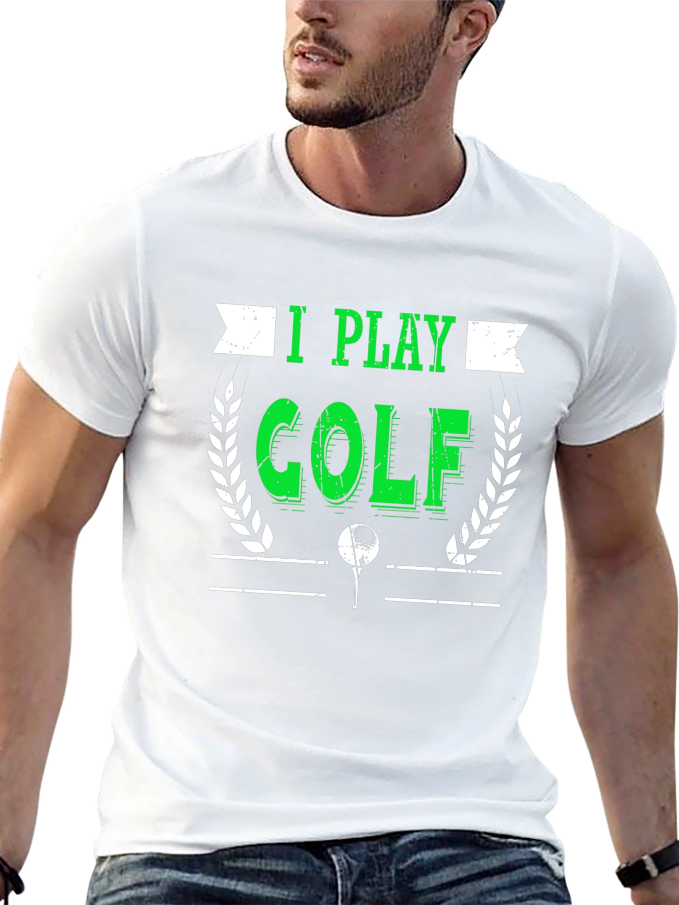 I Play Golf Graphic T-Shirt - Black Tee