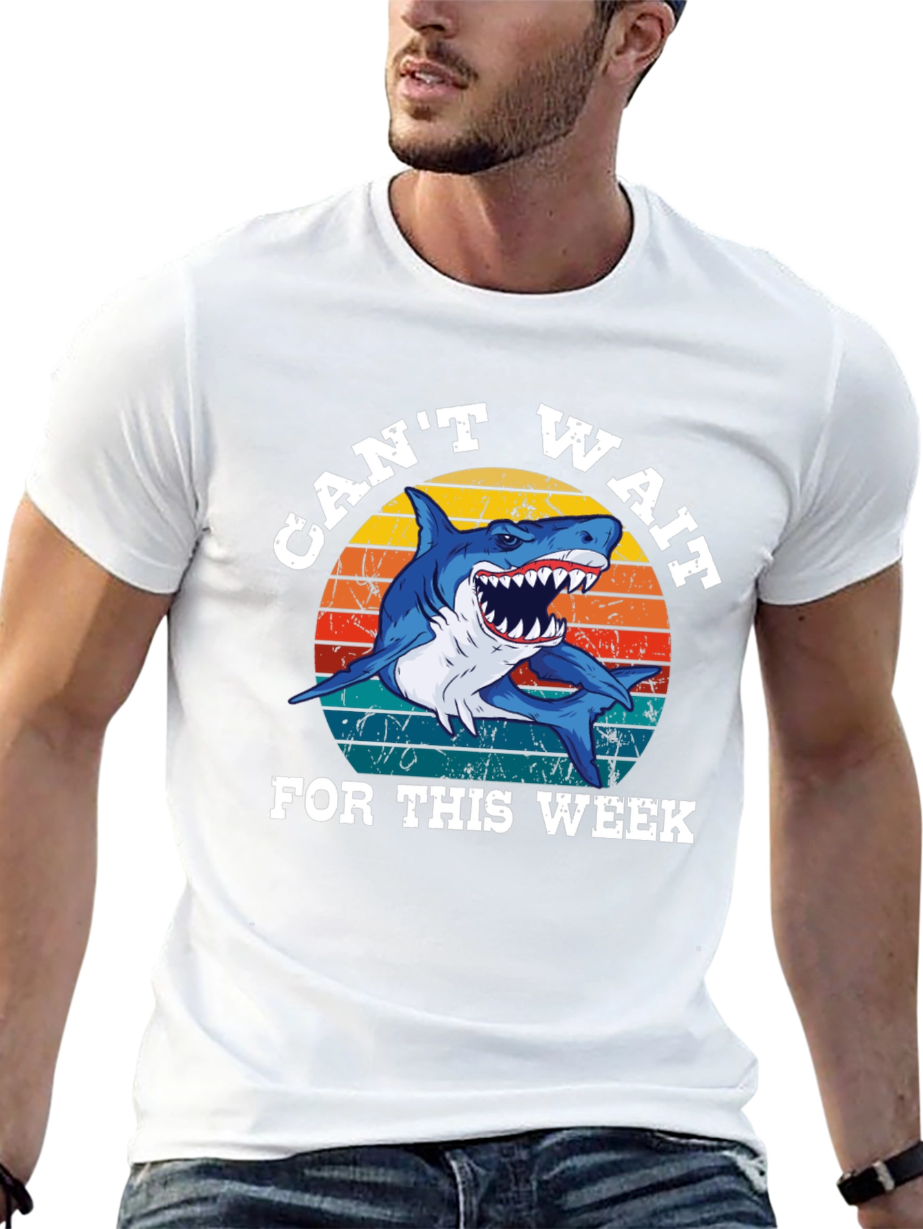 Cant Wait For This Week Shark Graphic Tee
