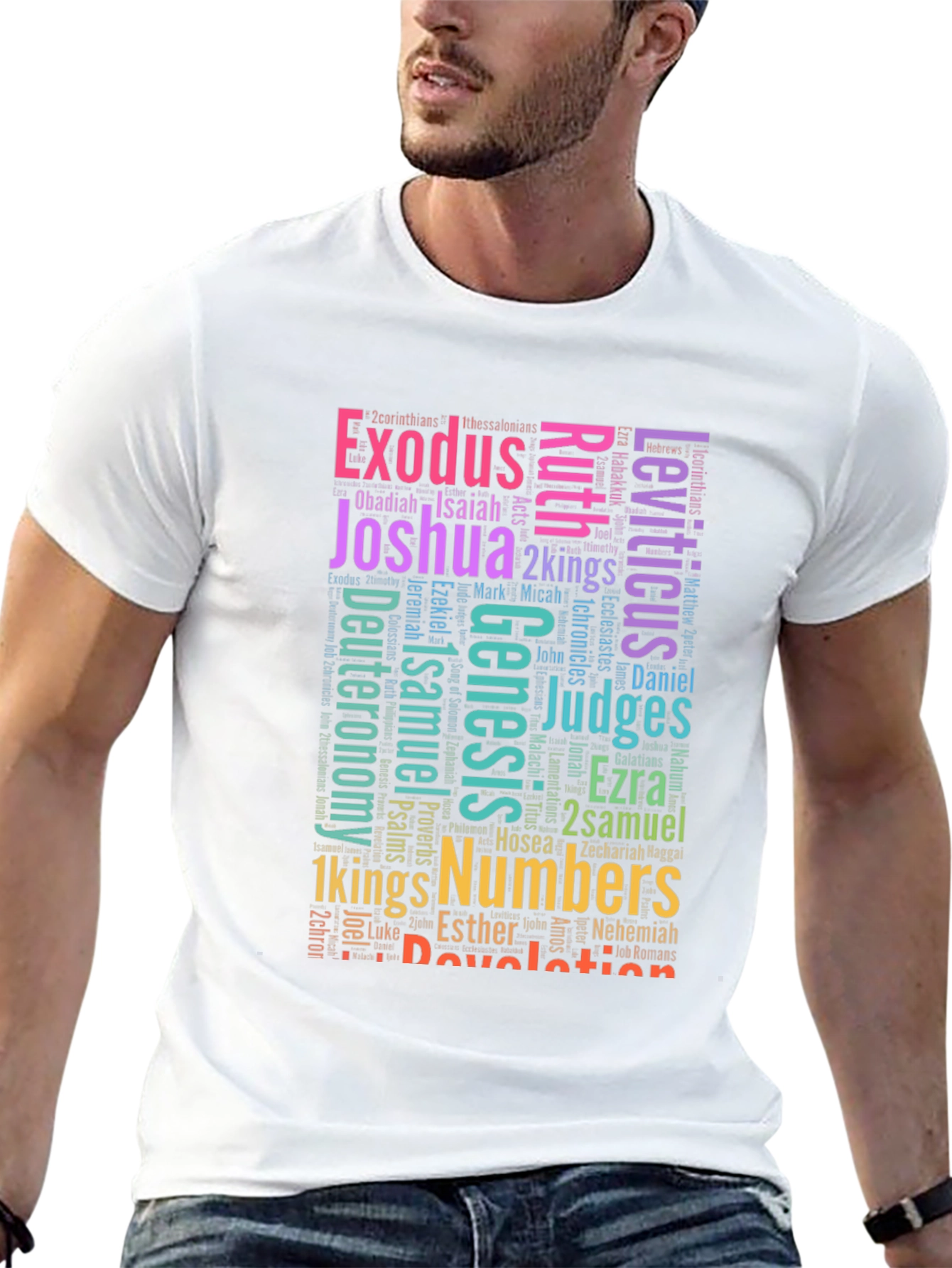Bible Books Word Art T-Shirt