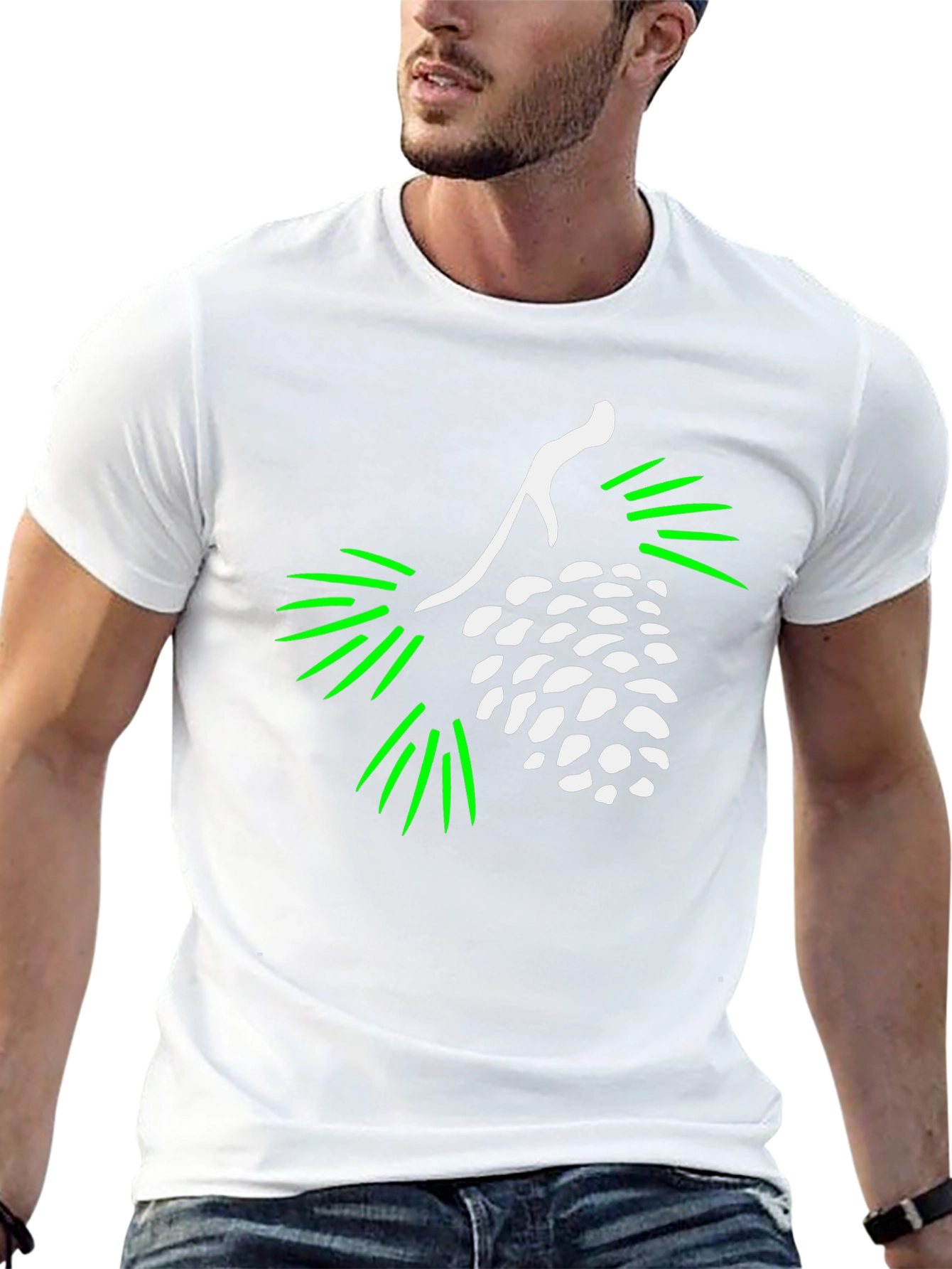 Nature Inspired Black Graphic Tee