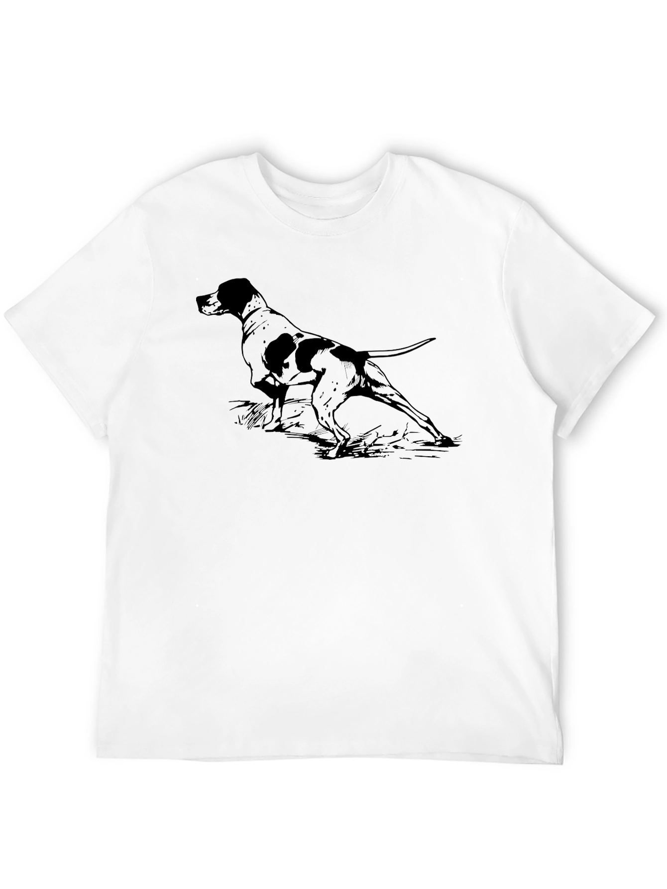 Hunting Dog Graphic Tee - Classic Black