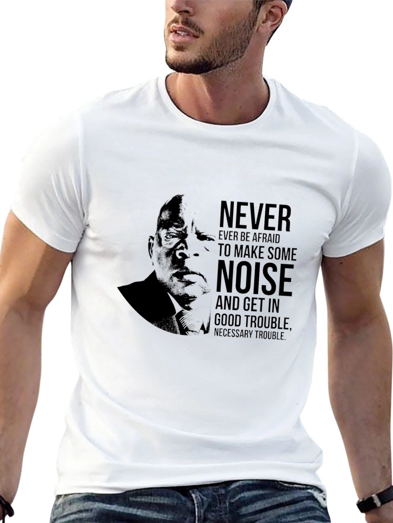 John Lewis Black T-Shirt - Make Some Noise