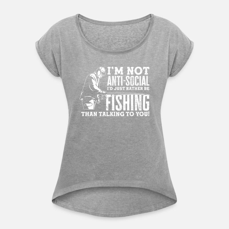 Not Anti Social Funny Fisherman Fishing Gift