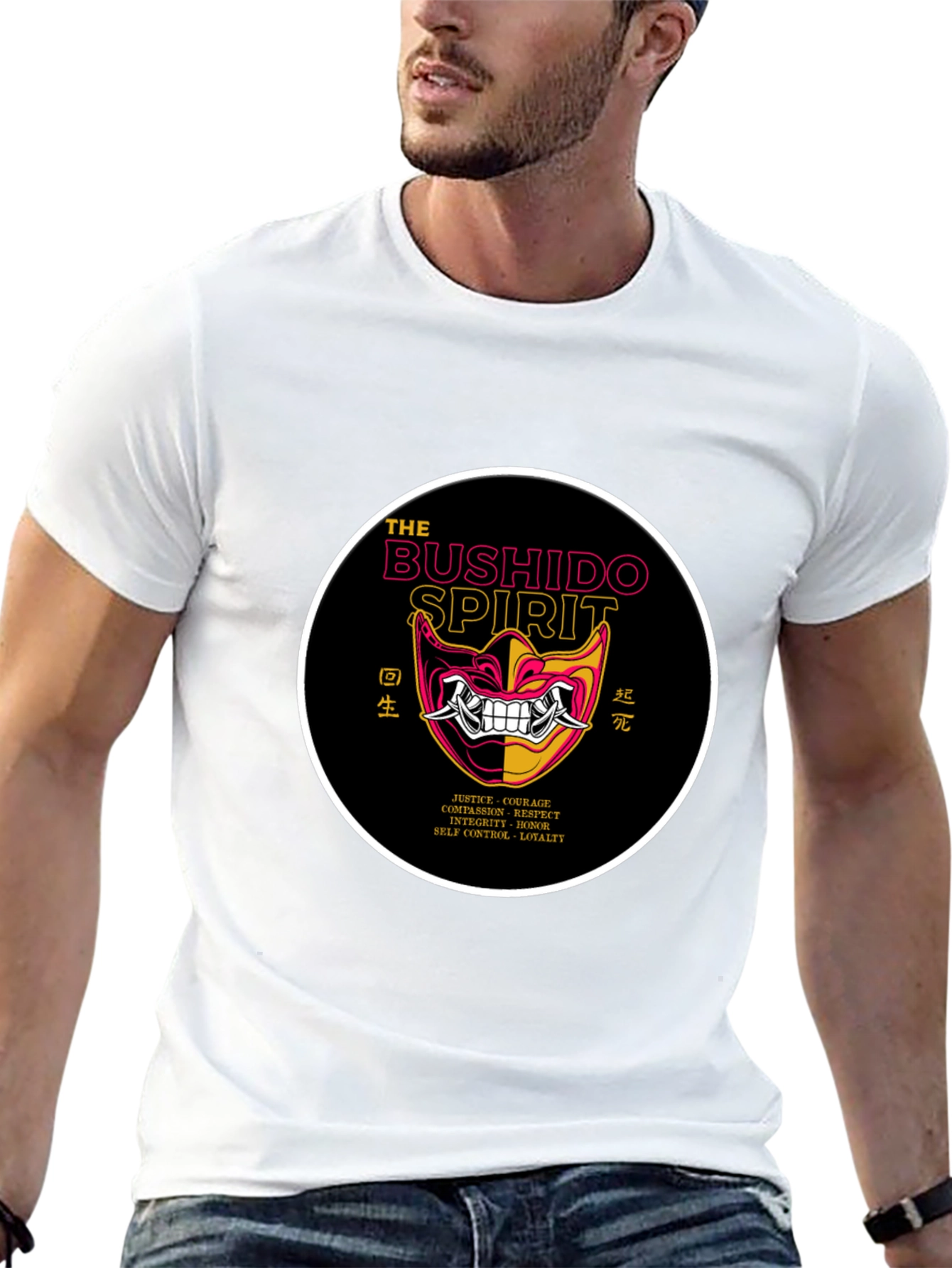 Bushido Spirit Graphic Tee - Mens Black T-Shirt