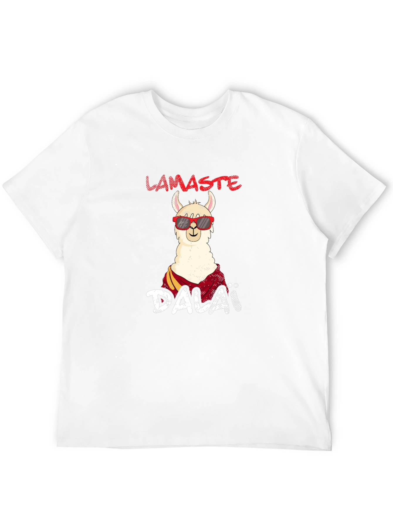 Lamaste Dalai Llama Graphic Tee - Black Cotton T-Shirt