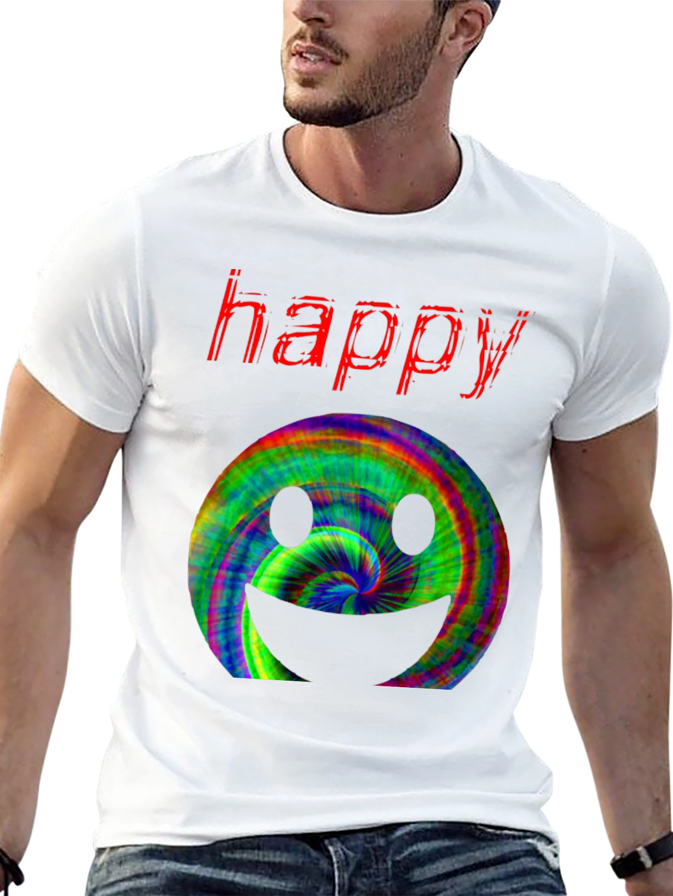 Happy Smiley Face T-Shirt - Funky Design