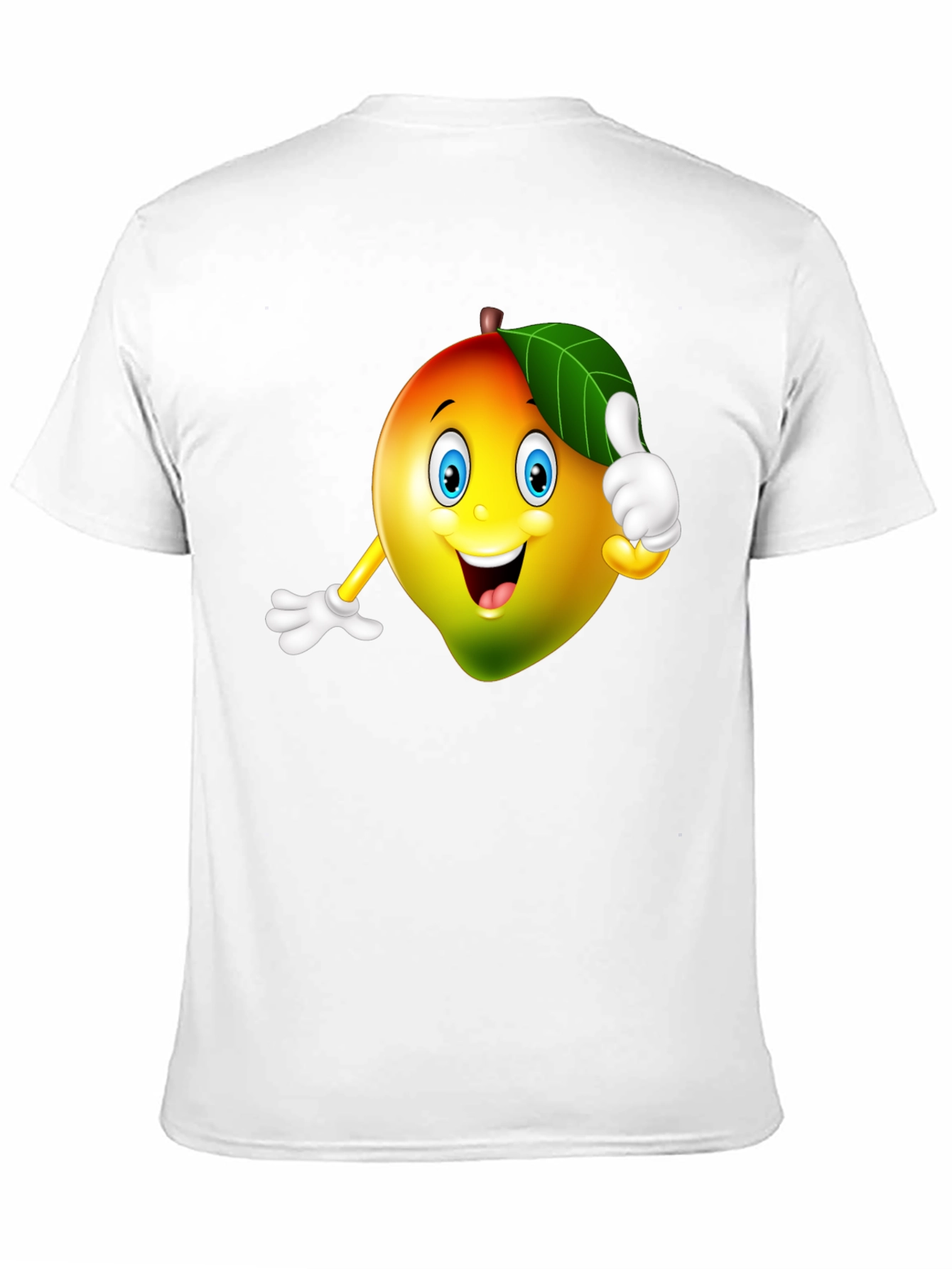 Cheerful Mango Graphic Tee - Black Cotton T-Shirt
