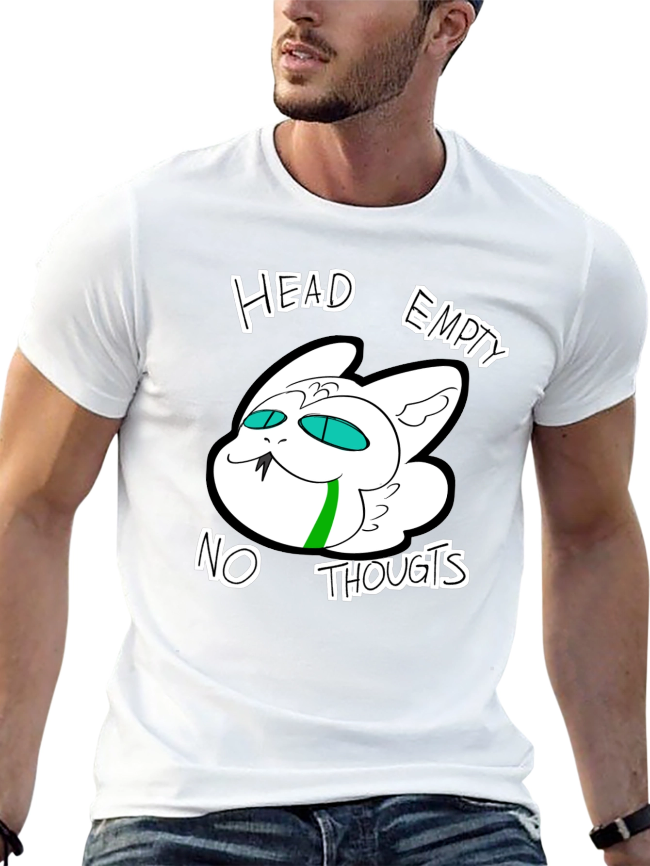 Head Empty No Thoughts Graphic Tee - Black