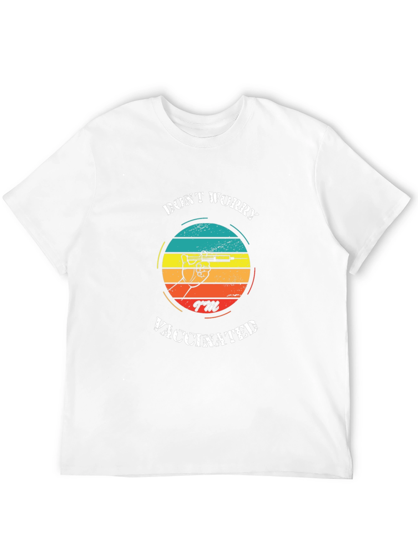 Vaccinated Graphic Tee - Trendy Black T-Shirt