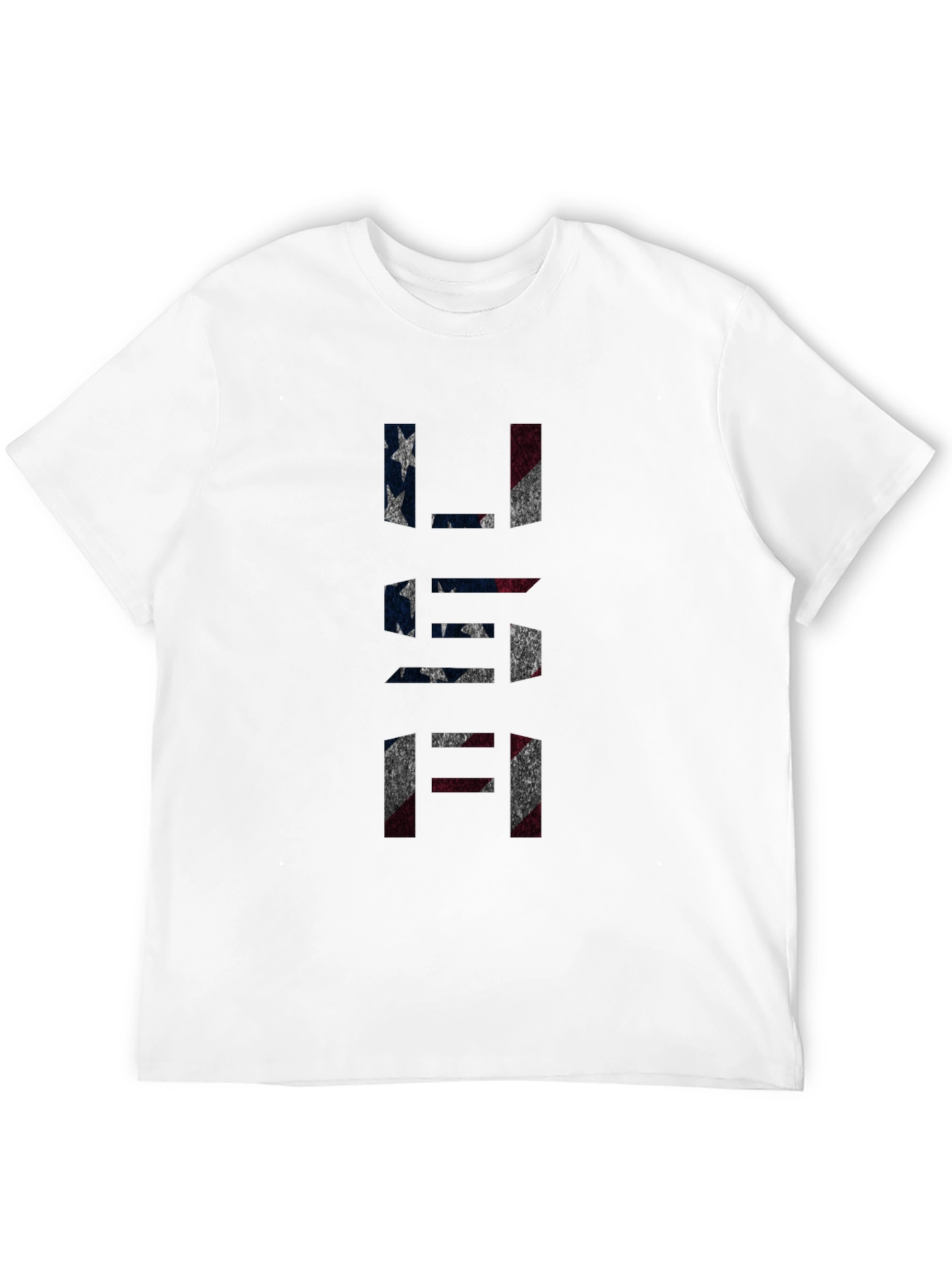 USA Flag Graphic Print Black T-Shirt