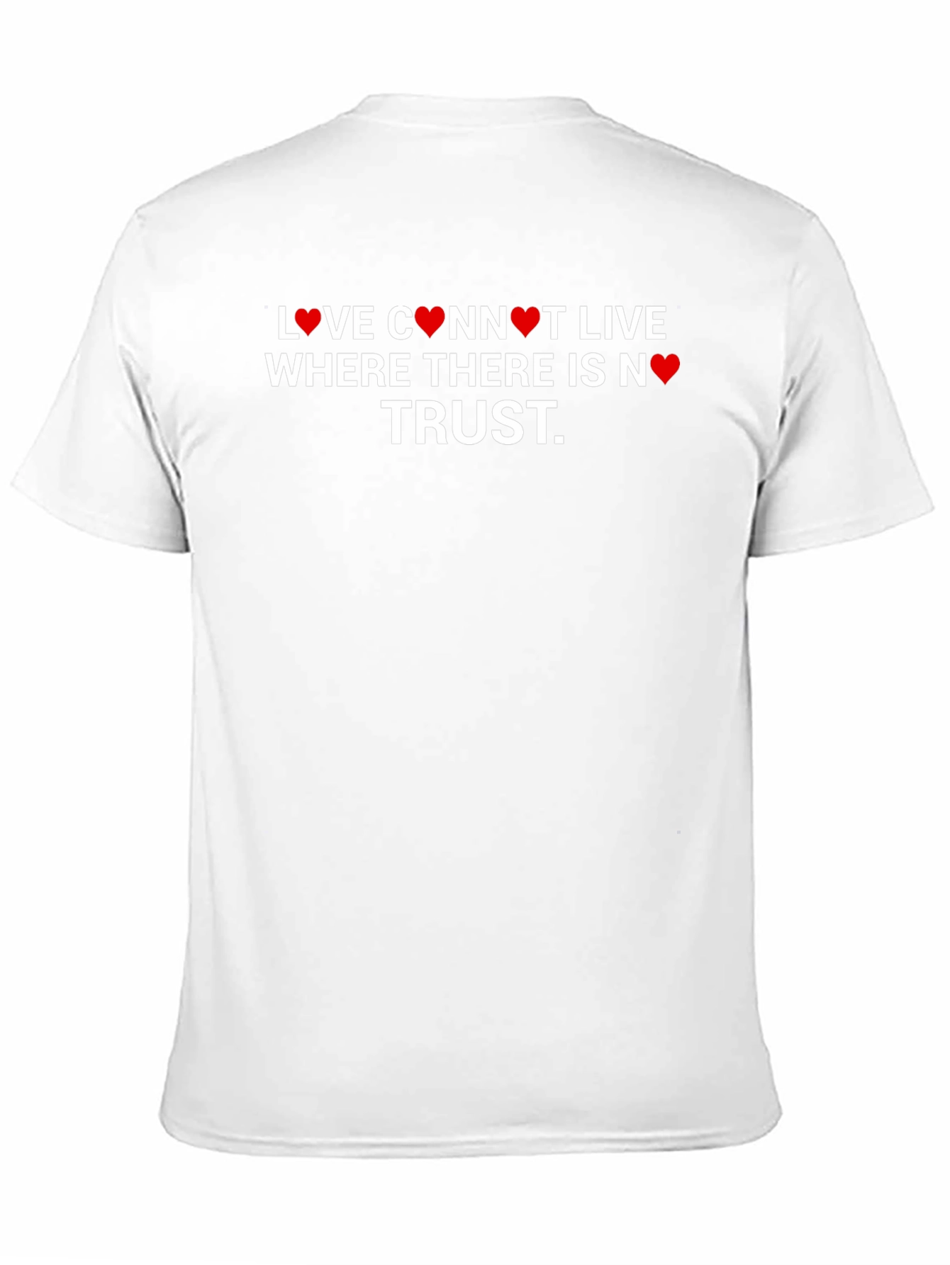 Love Needs Trust Graphic Tee - Black Cotton