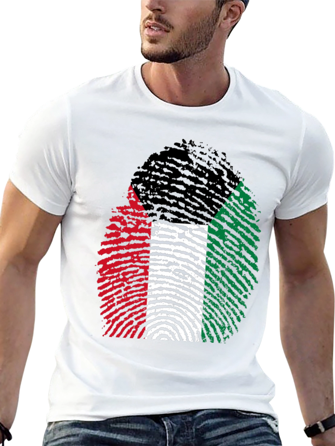 Unique Fingerprint Flag Graphic Tee