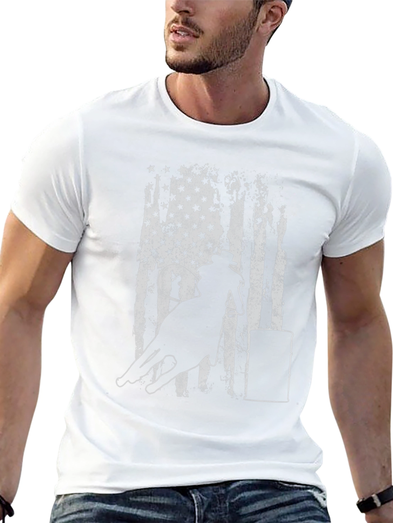 Barrel Racing American Flag Graphic Tee