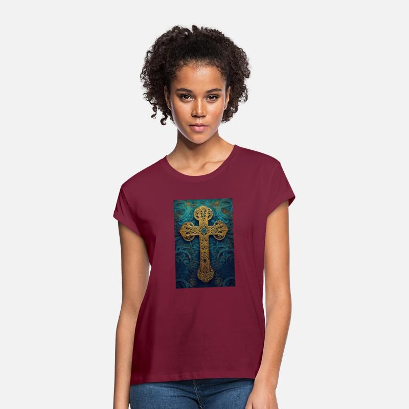 Ornate Golden Celtic Cross