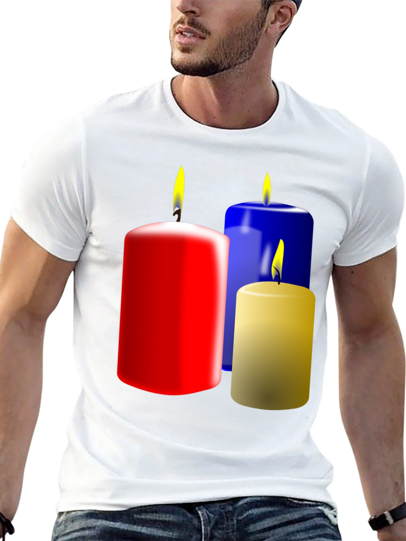 Festive Candle Graphic T-Shirt