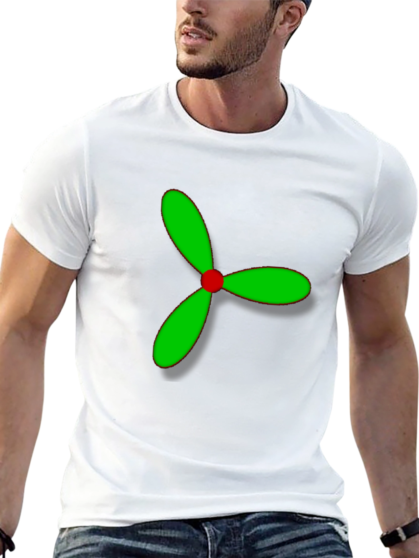 Propeller Graphic Tee - Modern Design Black T-Shirt