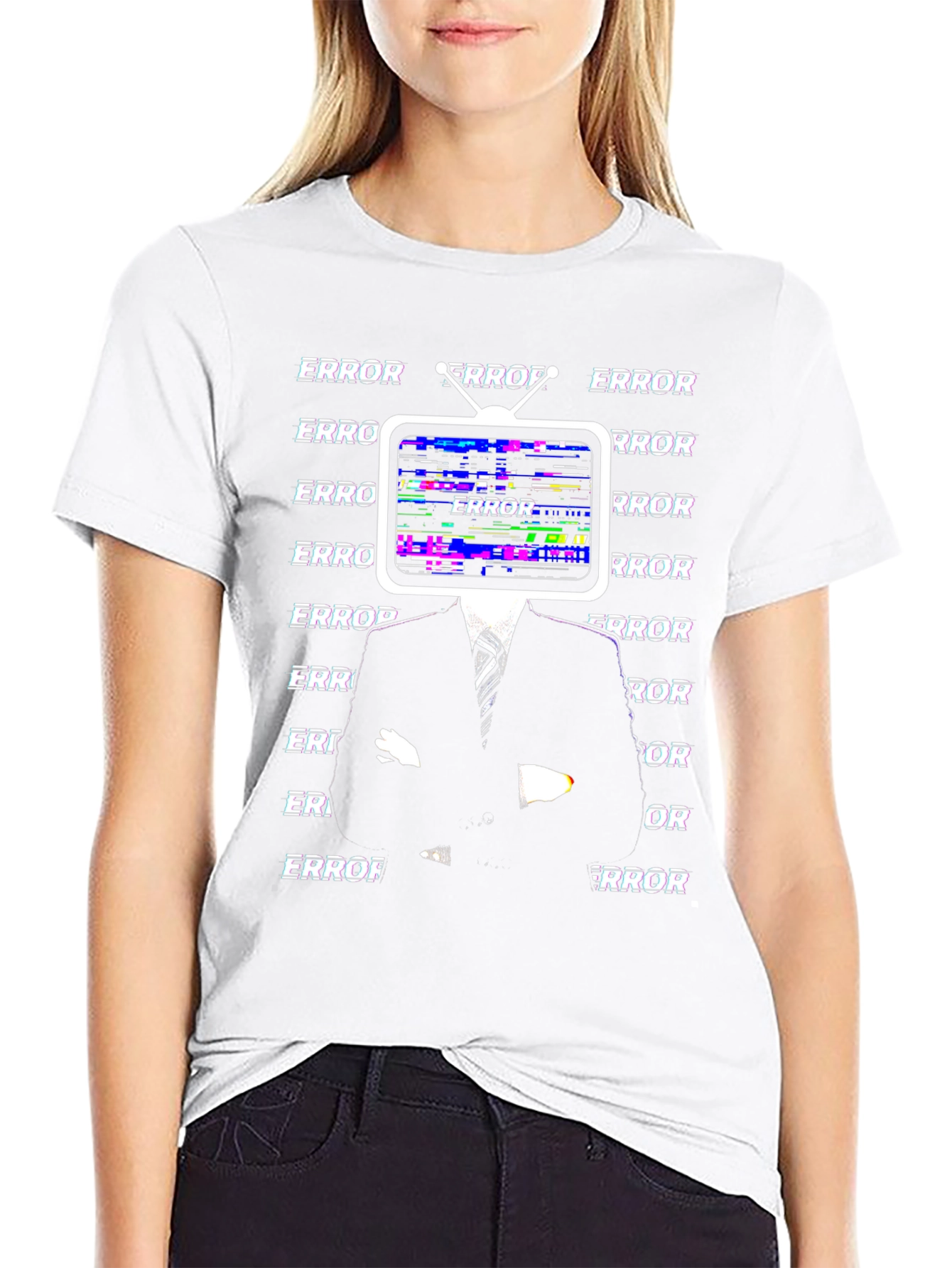 Error TV Head Graphic Tee - Black