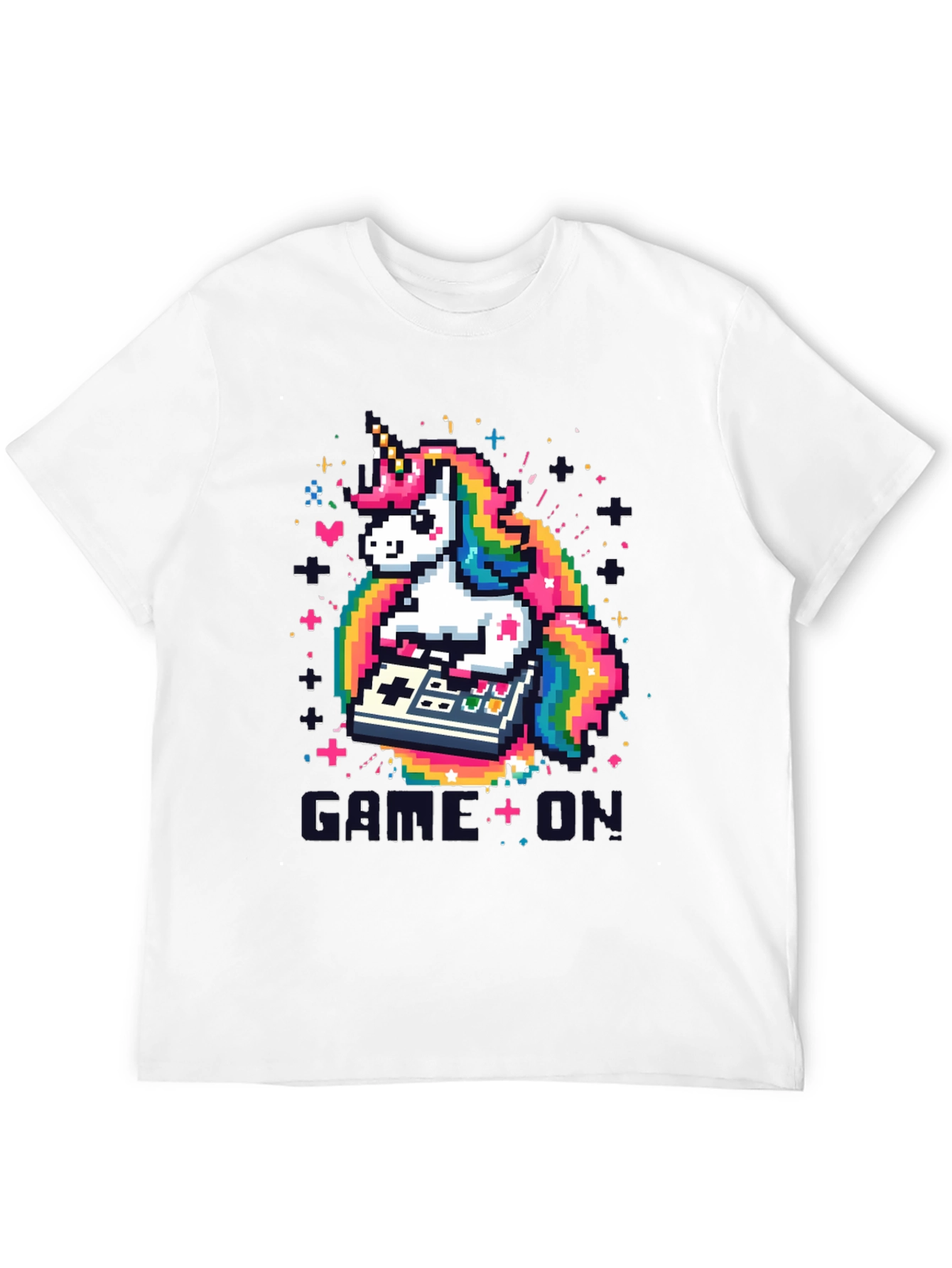 Pixel Unicorn Game On T-Shirt