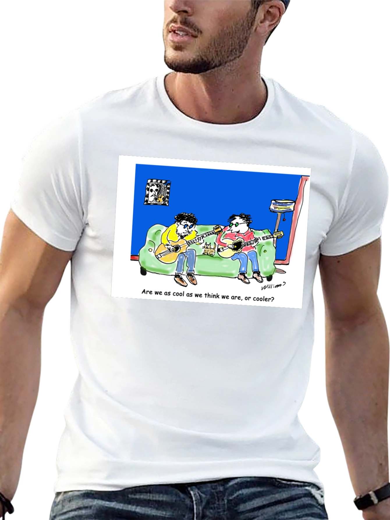 Cool Cartoon Guitarist T-Shirt