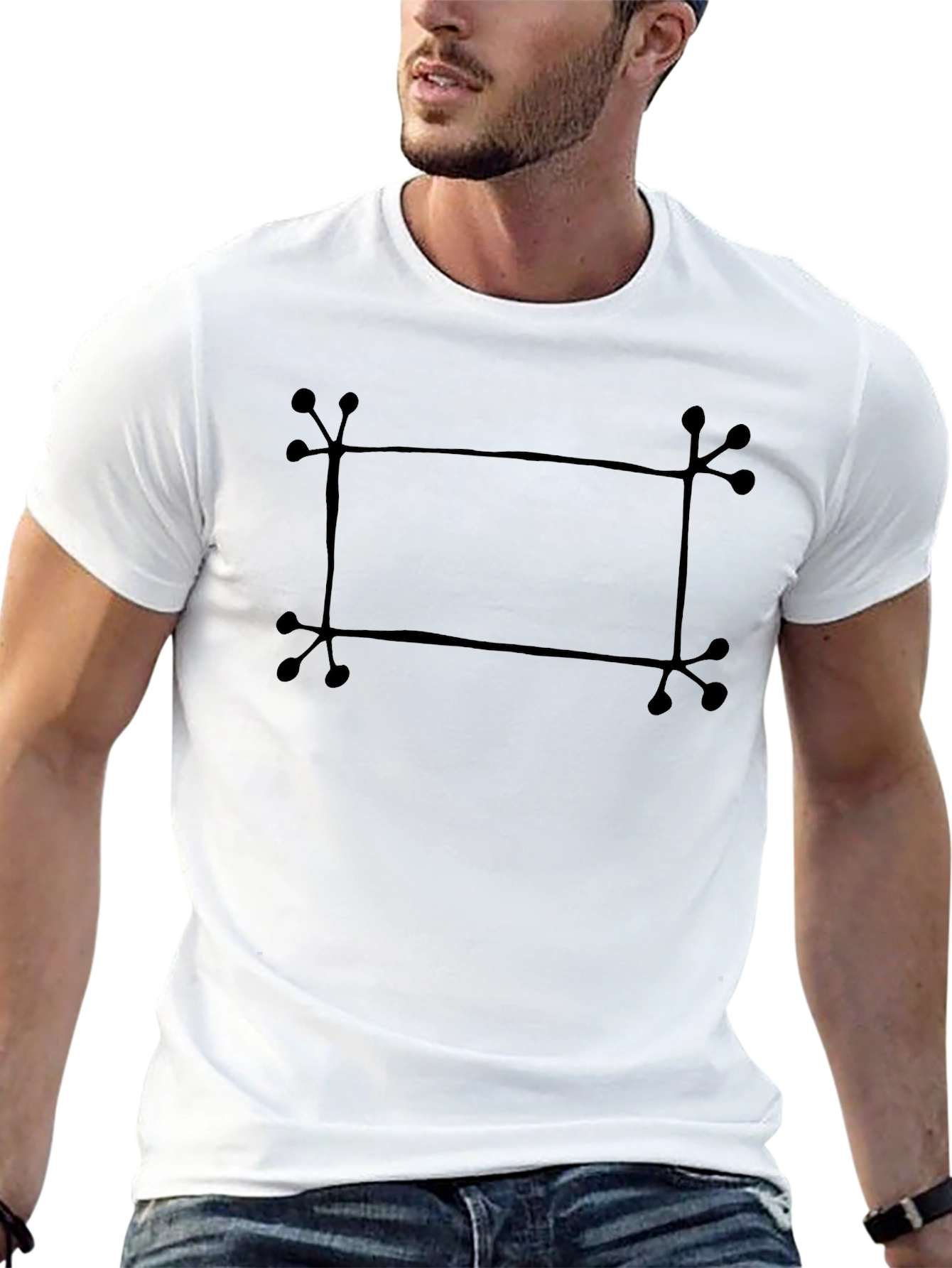 Abstract Rectangle T-Shirt - Modern Minimalist Design