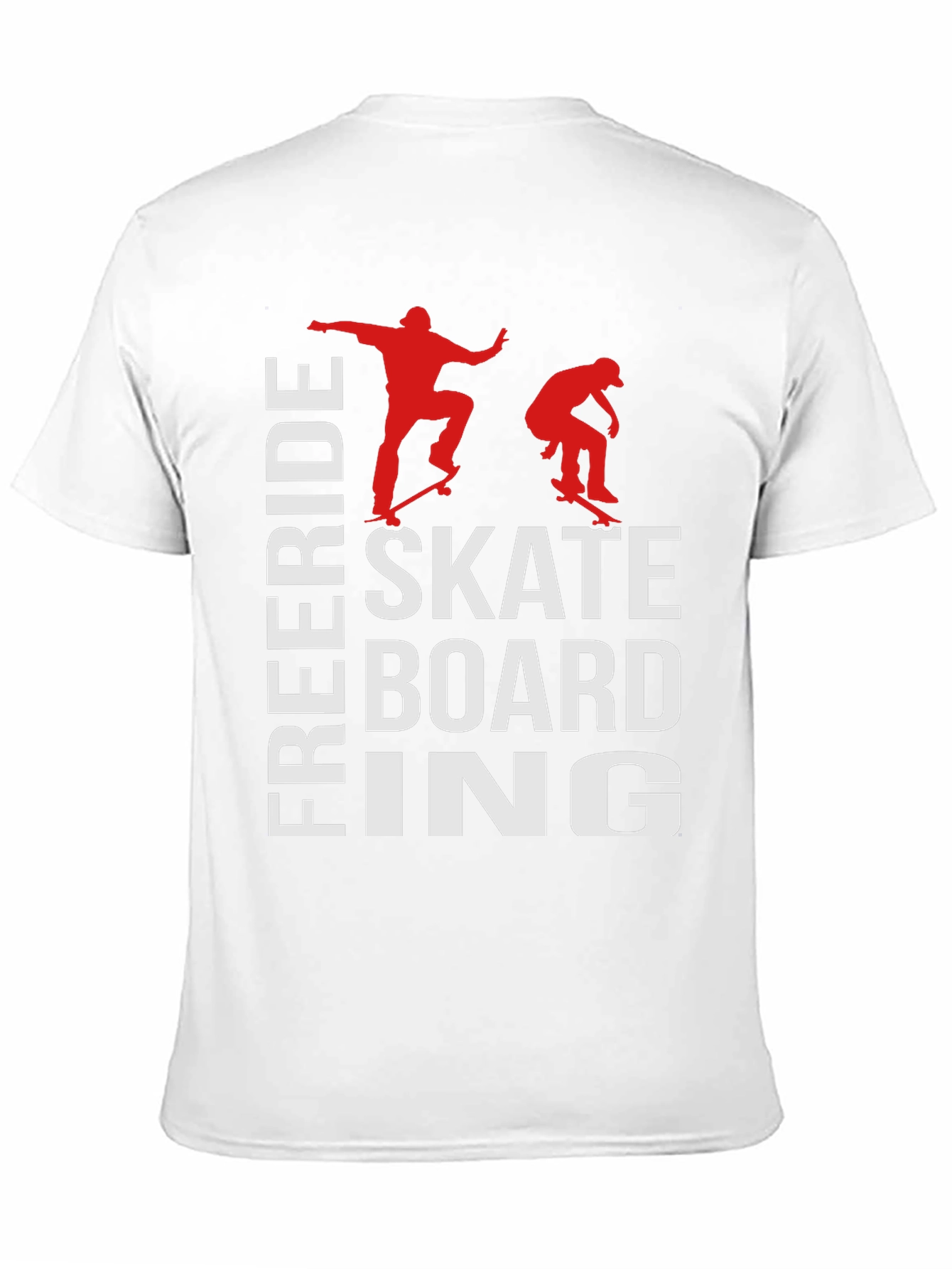 Freeride Skateboarding Graphic T-Shirt - Black