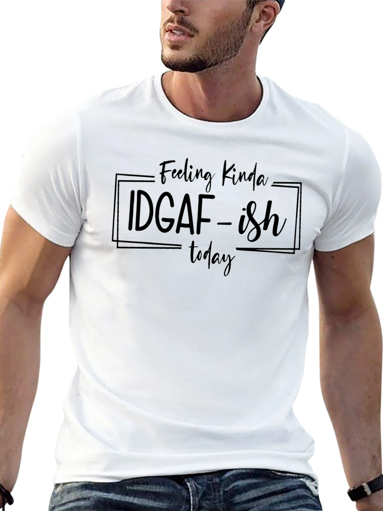 IDGAF-ish Today Black Graphic Tee