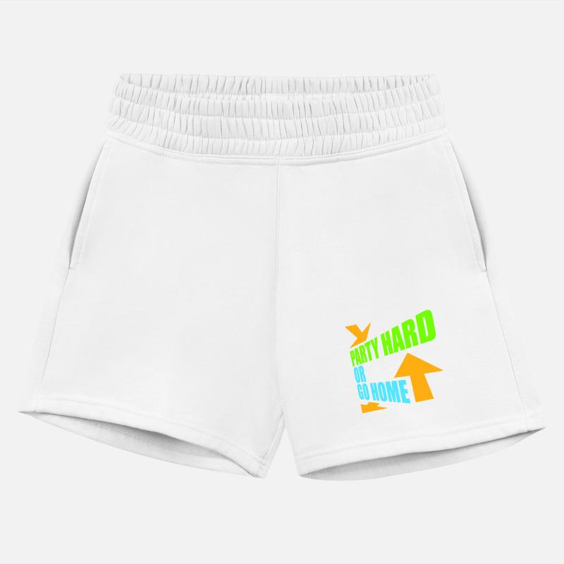 Party Hard Or Go Home Arrows Cool Logo Text Slogan