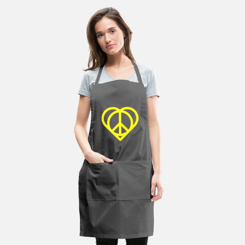 Peaceful Heart with Peace Sign Pattern