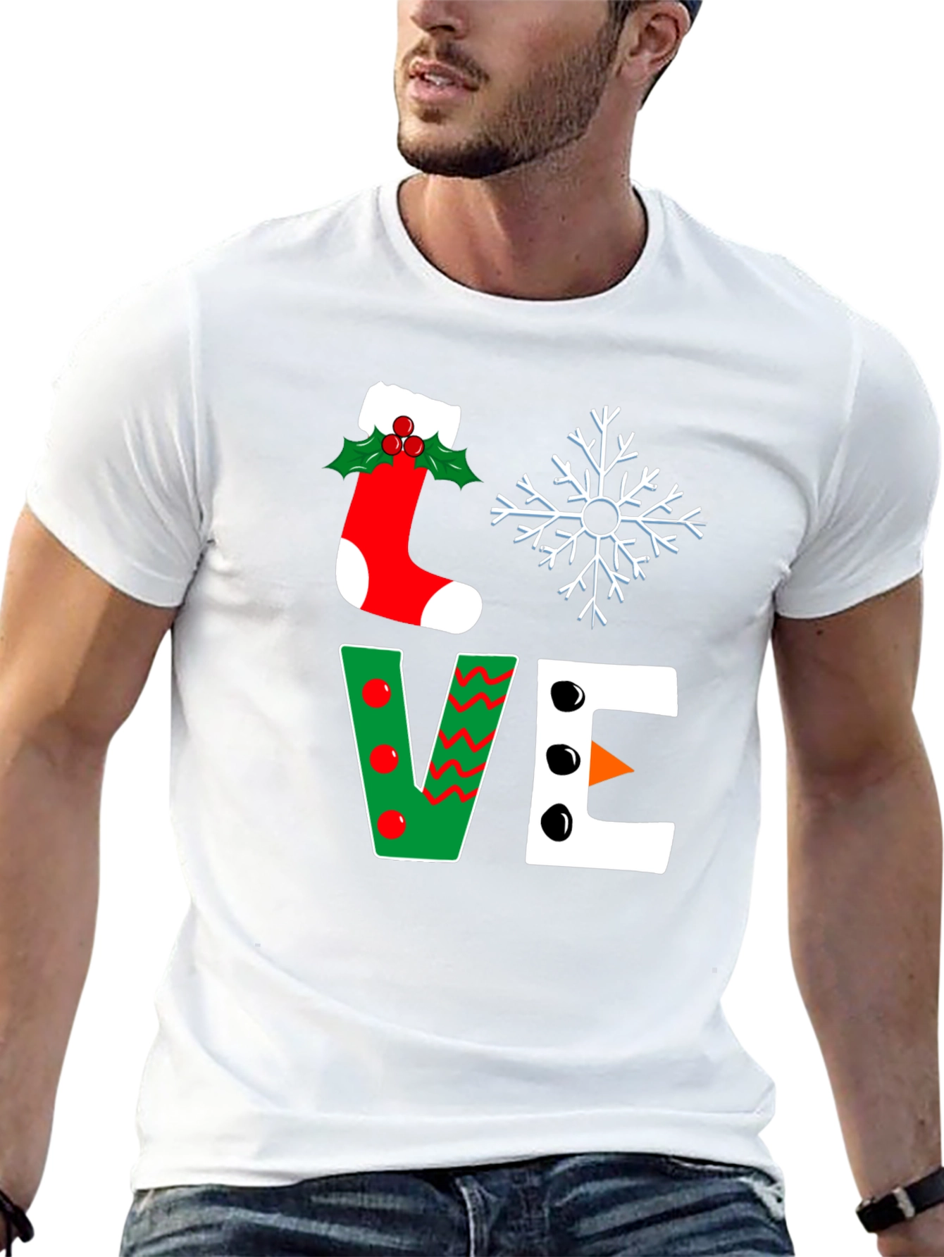 Festive Love Christmas Graphic T-Shirt