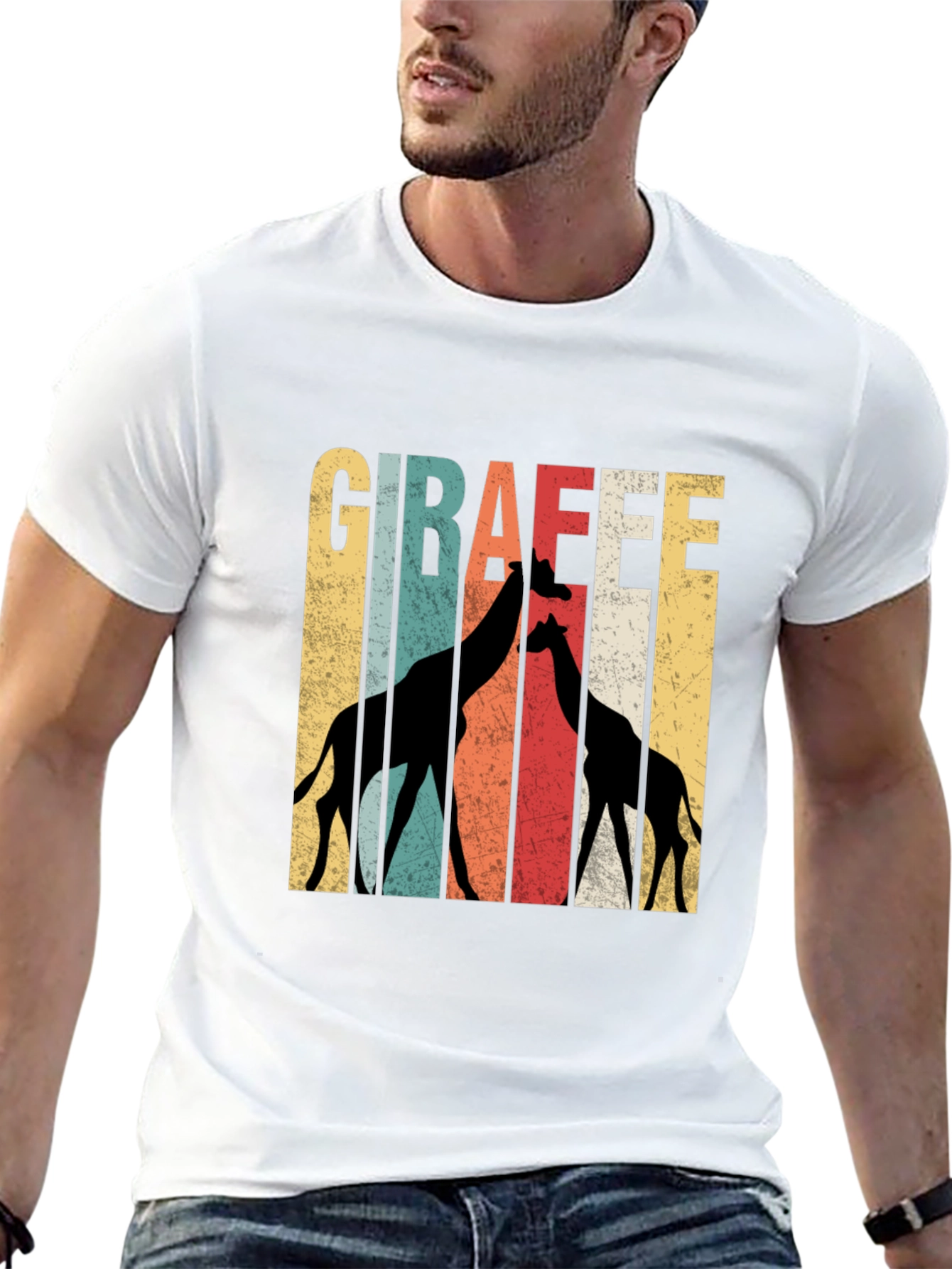 Retro Giraffe Silhouette Graphic Tee - Unisex