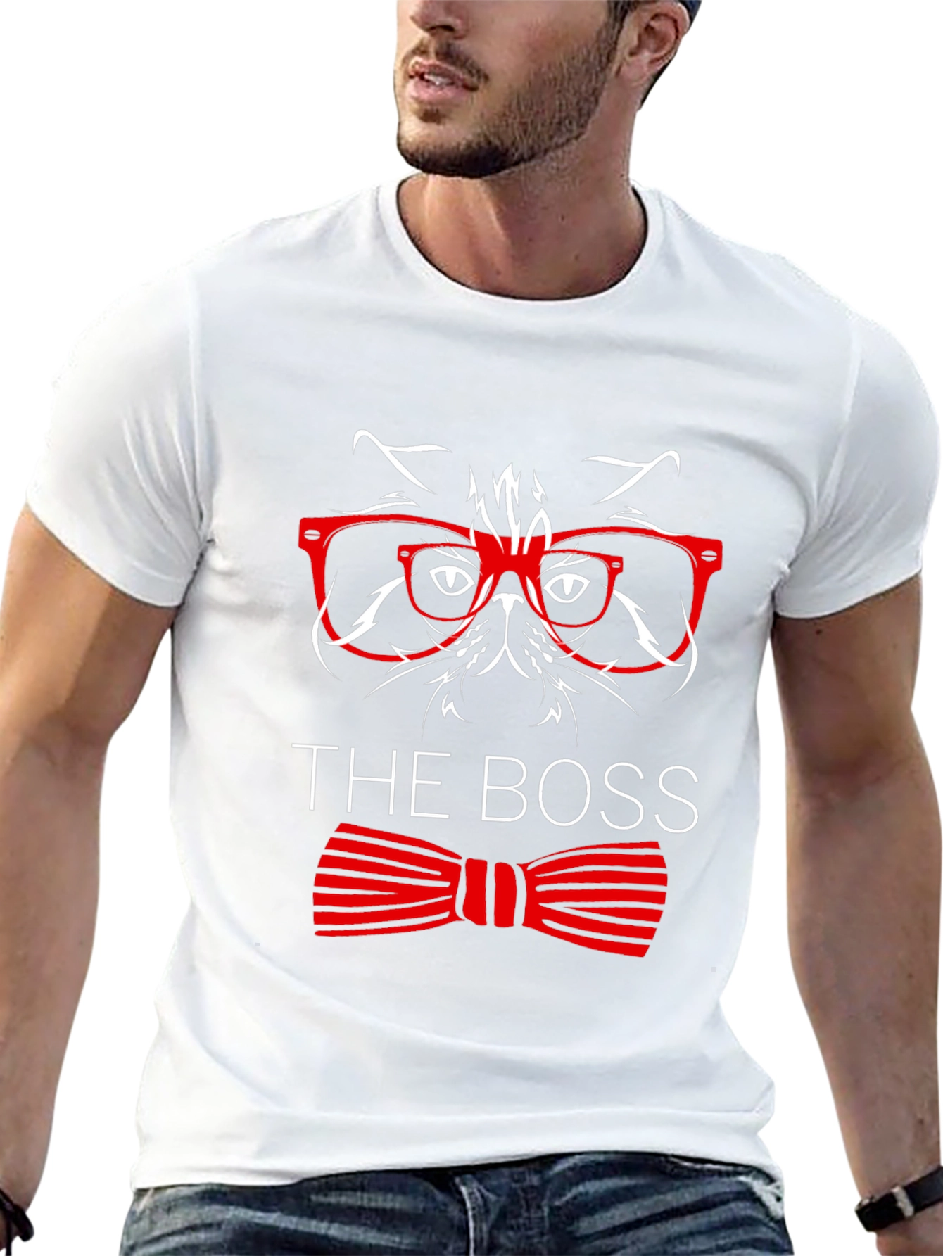 The Boss Cat Graphic T-Shirt - Mens Black Tee
