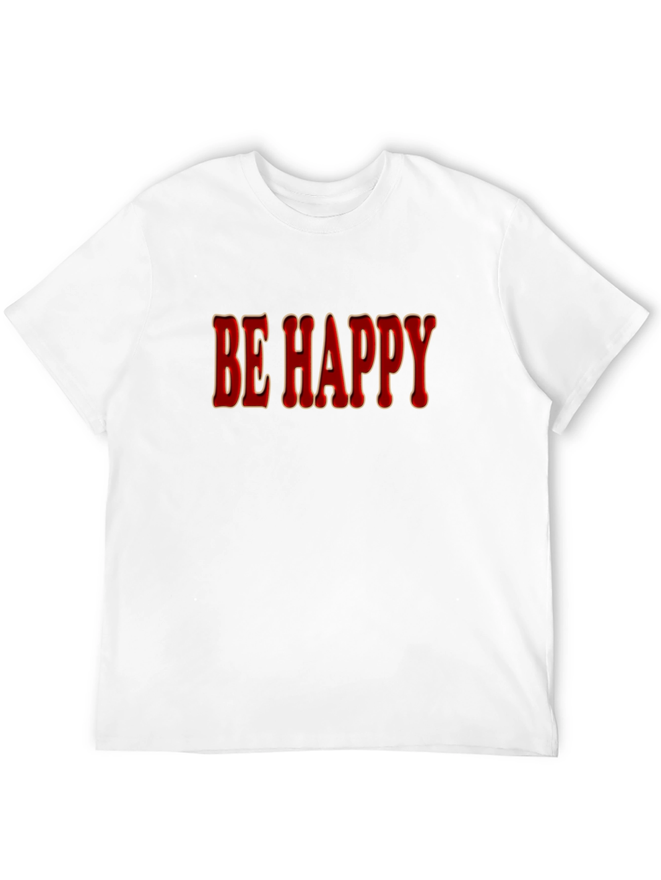 Be Happy Graphic Tee - Soft Cotton Casual Top