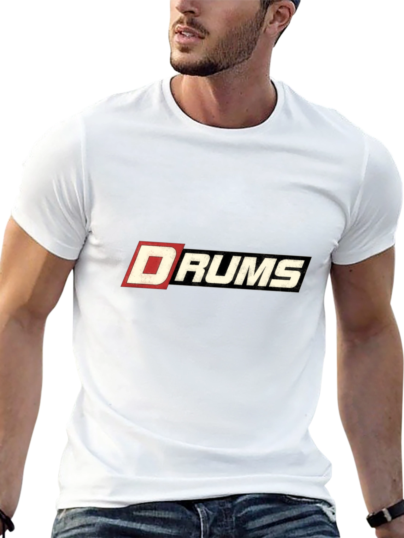 Drums Graphic Black T-Shirt