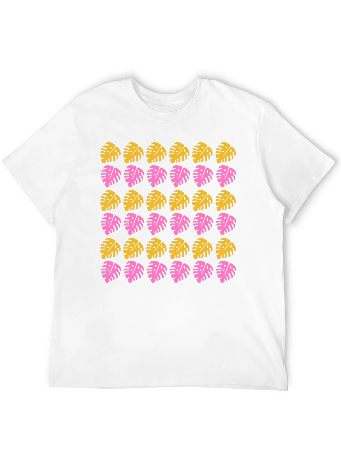 Tropical Leaf Pattern T-Shirt - Stylish Casual Wear