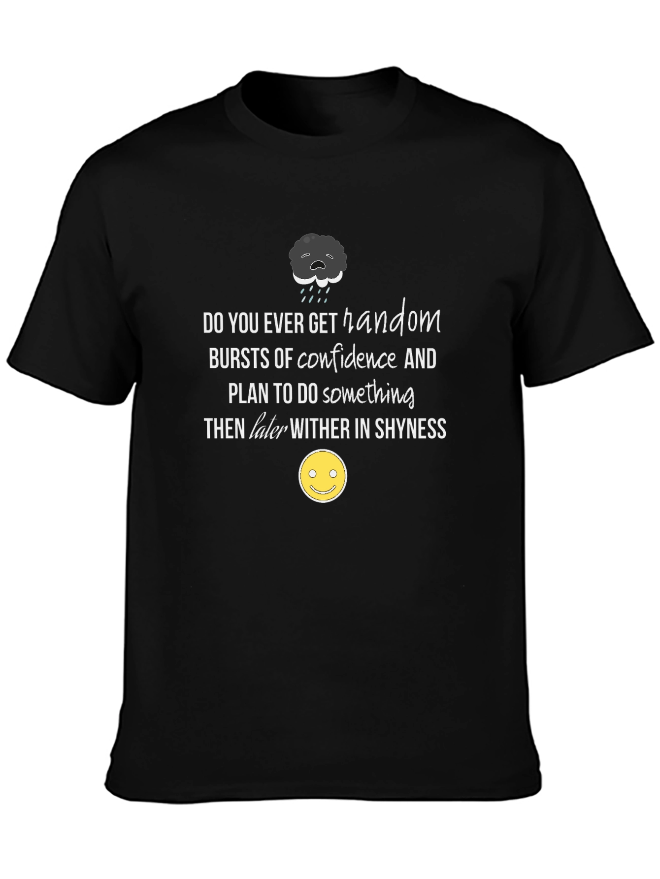Introvert Humor T-Shirt - Confidence Bursts & Shyness