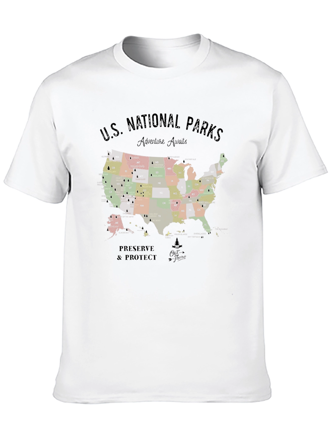 US National Parks Adventure Awaits T-Shirt
