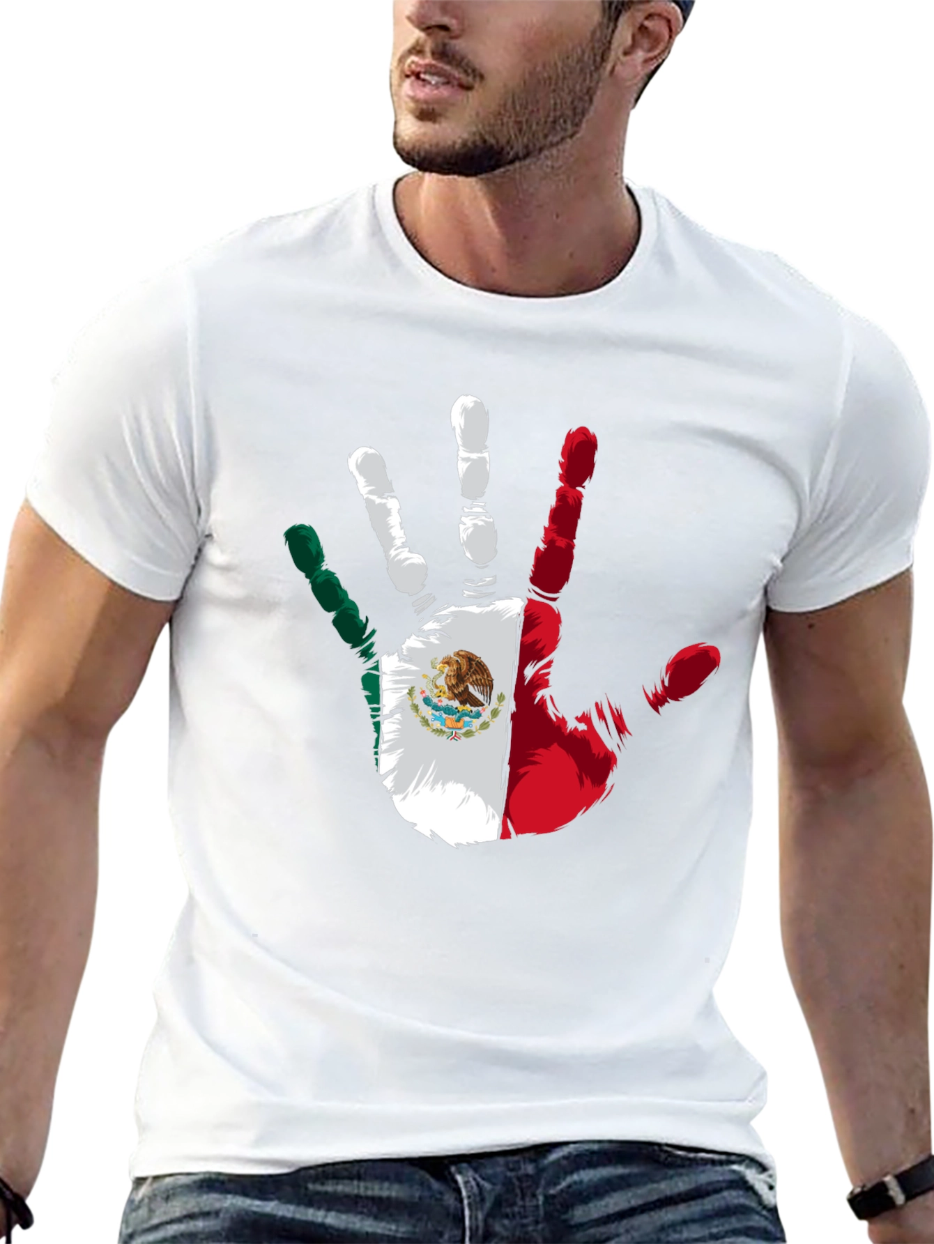 Mexican Flag Hand Print Tee