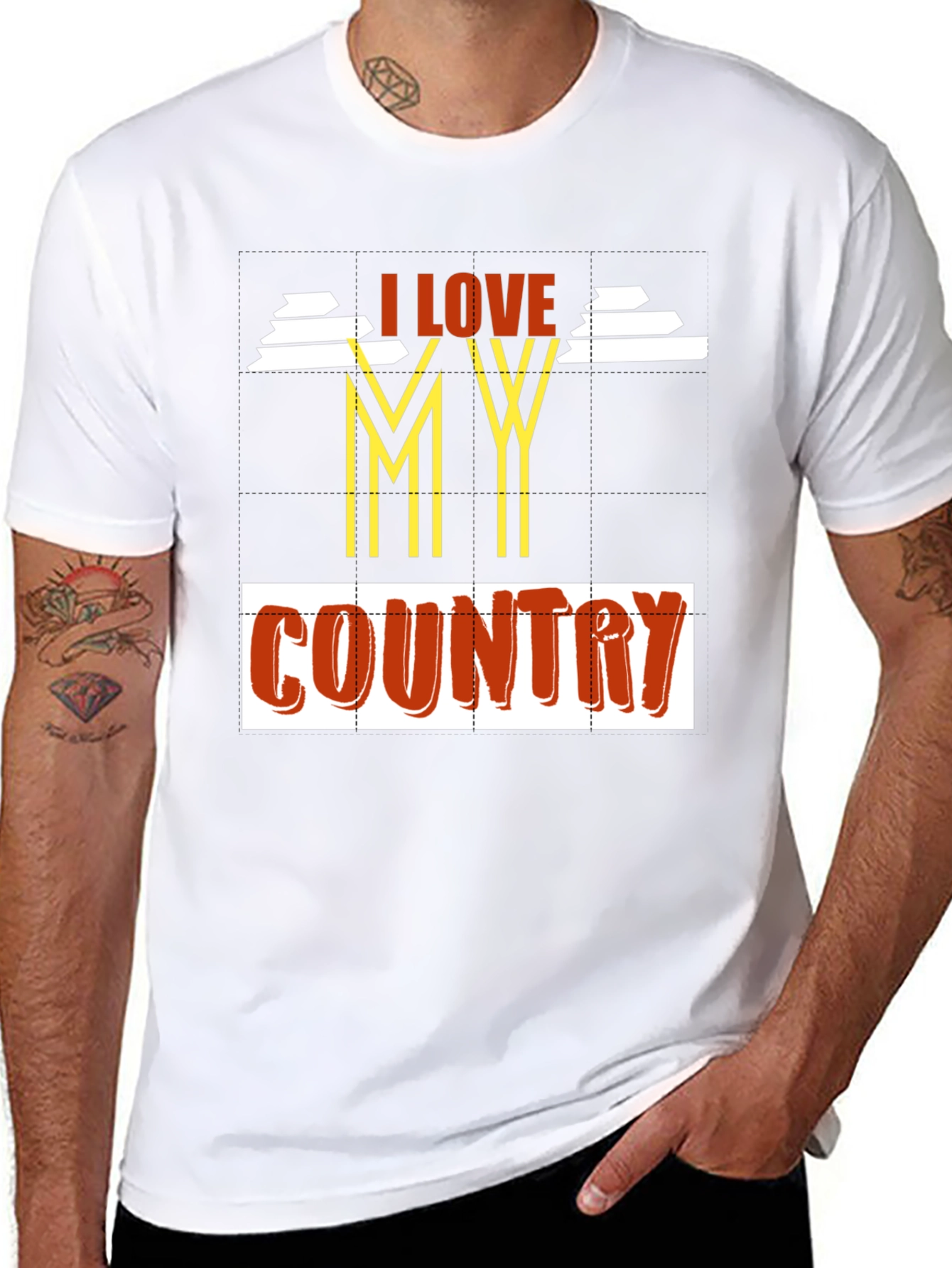 I Love My Country Graphic Tee - Patriotic Pride