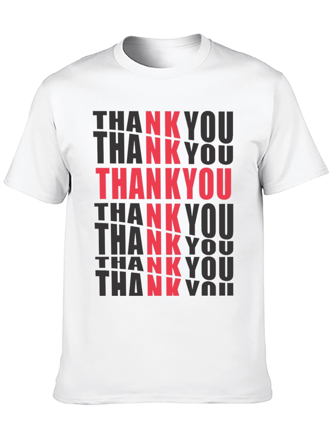 Thank You Graphic Tee - Casual Cotton T-Shirt