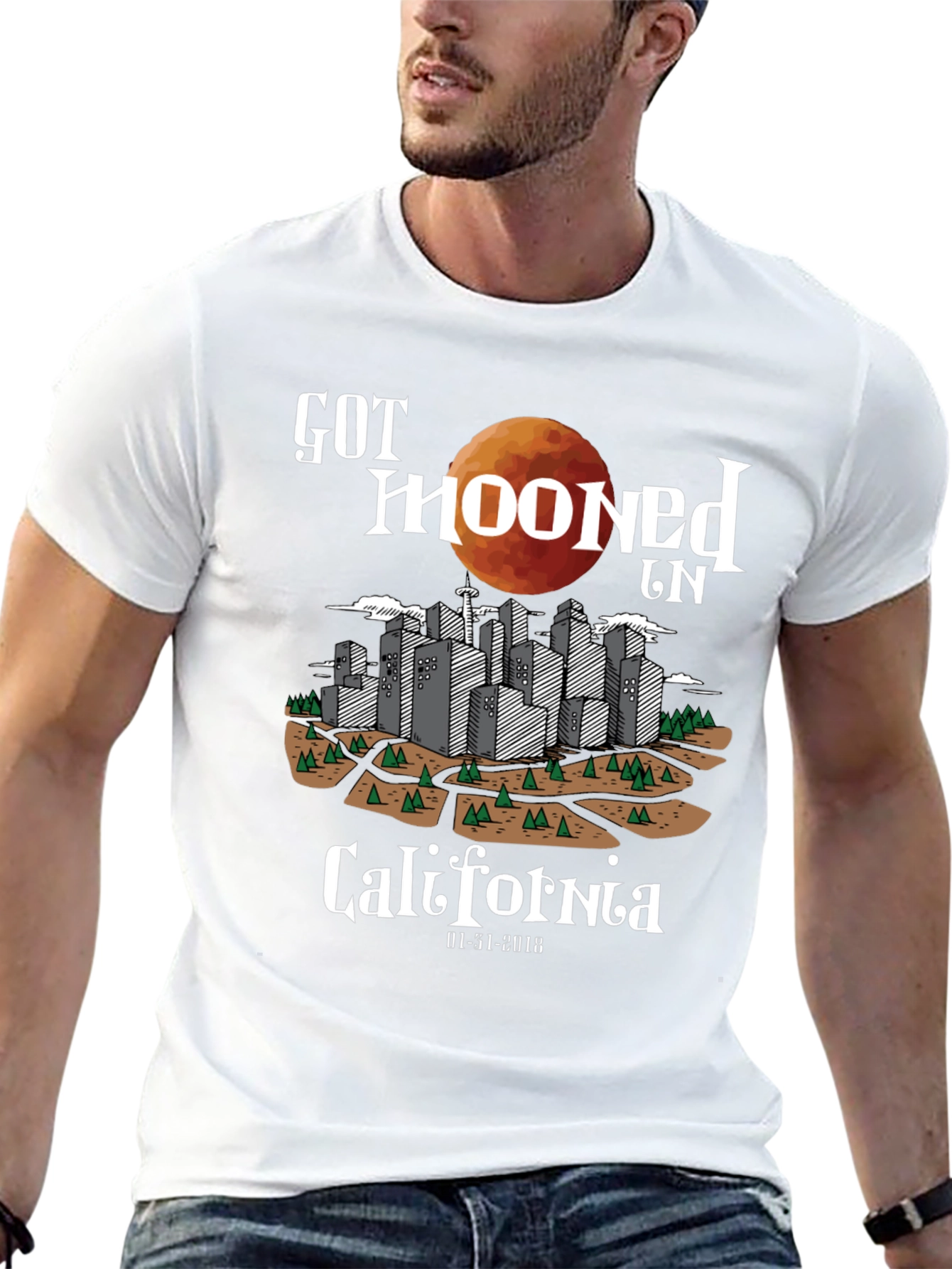 Got Mooned in California Graphic T-Shirt