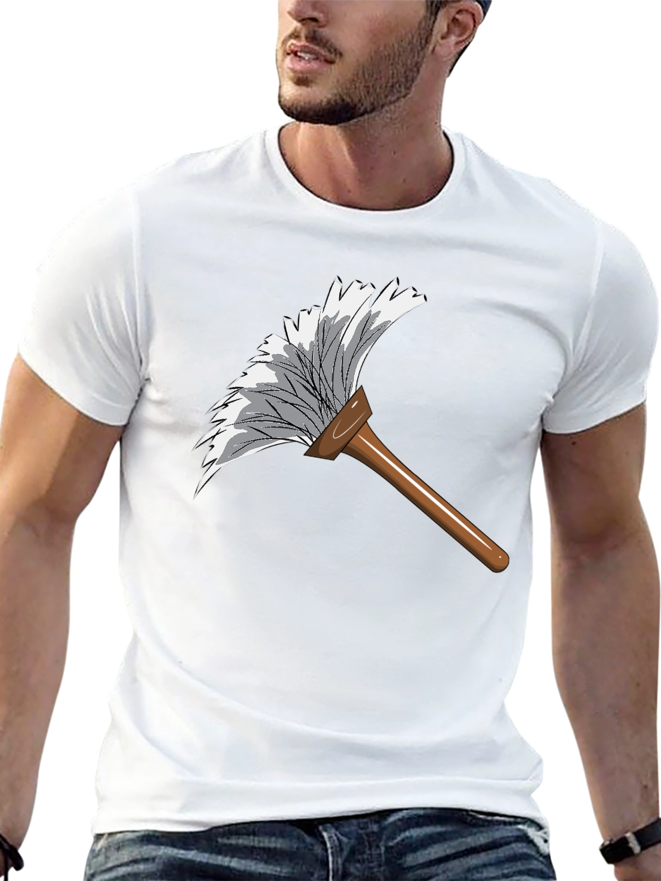 Duster Graphic Tee - Cleaning Humor T-Shirt